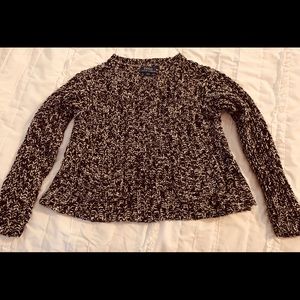Polo black and white cropped sweater